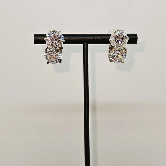 Cubic Zirconia Drop Earrings - Picture 2 of 9